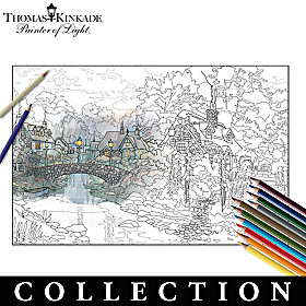 Thomas Kinkade Artistic Escapes Colouring Kit Collection
