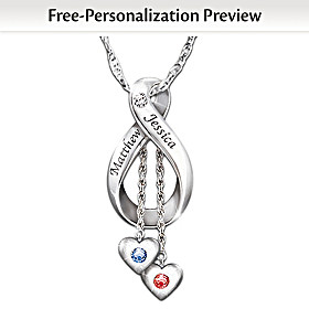 Love Never Ends Personalized Diamond And Birthstone Pendant