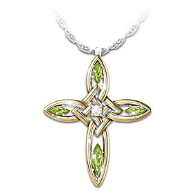 Infinite Blessings Peridot & Diamond Pendant Necklace