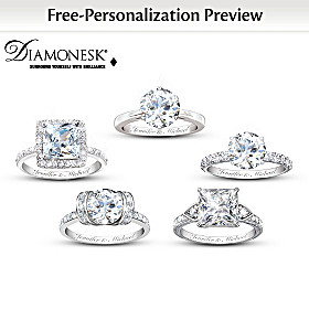 Diamonesk Personalized Bridal Ring