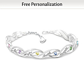 Wishes For My Granddaughter Personalized Bracelet