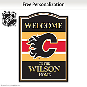 Calgary Flames&reg; Personalized Welcome Sign
