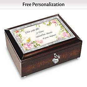 Granddaughter, I Love You Always Personalized Music Box