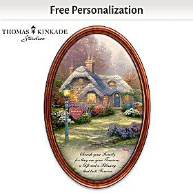 Thomas Kinkade Family Treasures Personalized Collector Plate