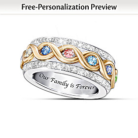 Family Is Forever Personalized Ring