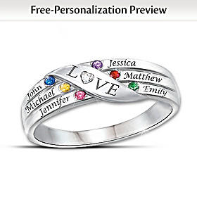 Love Holds Our Family Together Personalized Diamond Ring
