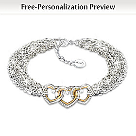 Love For Today Tomorrow Always Personalized Diamond Bracelet