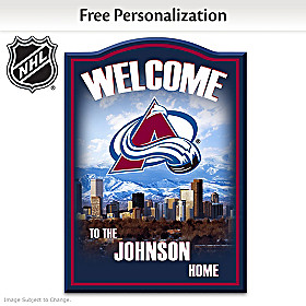 Colorado Avalanche&reg; Personalized Welcome Sign