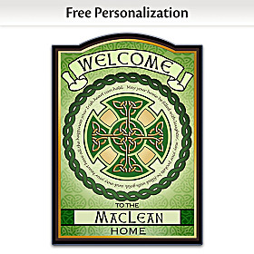 Blessings Of Ireland Personalized Welcome Sign