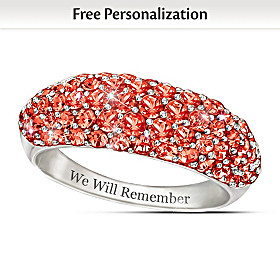 Lest We Forget Personalized Ring