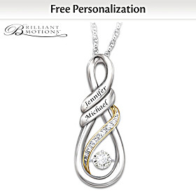 I Love You Personalized Diamond Pendant Necklace