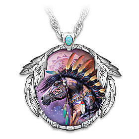 Spirit Of The West Painted Pony Pendant Necklace