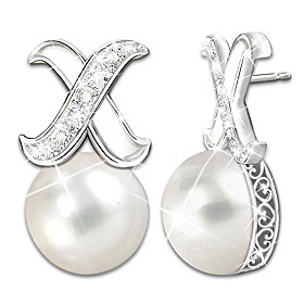 All My Love Cultured Pearl & Diamond Earrings