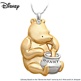 Classic Winnie The Pooh Pendant Necklace