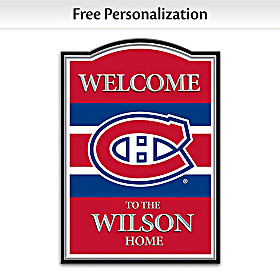 Montreal Canadiens&reg; Personalized Welcome Sign