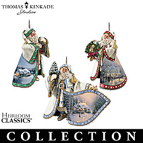 Thomas Kinkade Heirloom Santa Ornament Collection