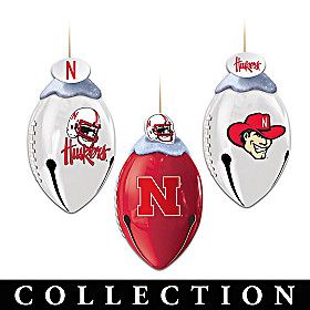 Nebraska Cornhuskers FootBells Ornament Collection