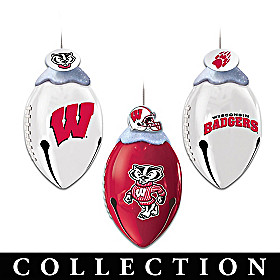 Wisconsin Badgers FootBells Ornament Collection