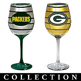 Green Bay Packers Wine Glass Collection