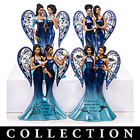 Keith Mallett Blue Willow Angels Figurine Collection