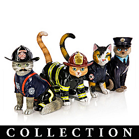 Furr-ever Firefighter Figurine Collection