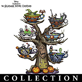 Tea Time In Halloween Town Tabletop Tree Collection