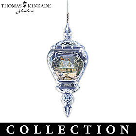 Thomas Kinkade Annual Crystal Ornament Collection
