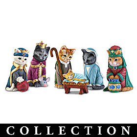 The PURR-fect Christmas Pageant Figurine Collection