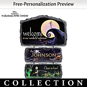 The Nightmare Before Christmas Personalized Sign Collection