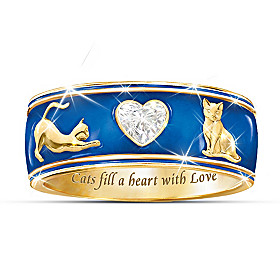Cats Fill A Heart With Love Ring