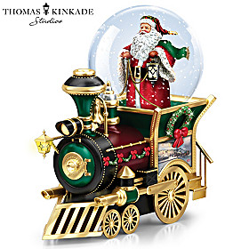 Thomas Kinkade Santa Claus Is Comin' To Town Snowglobe