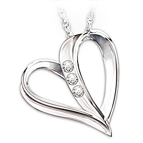 My Daughter, My Heart, My Love Diamond Pendant Necklace
