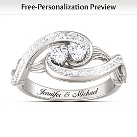 Always Together In Love Personalized Ring