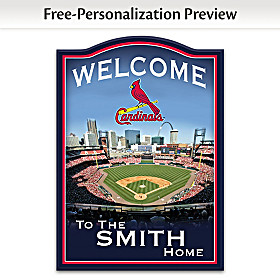 St. Louis Cardinals Personalized Welcome Sign