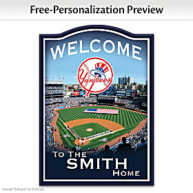 New York Yankees Personalized Welcome Sign