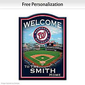 Washington Nationals Personalized Welcome Sign