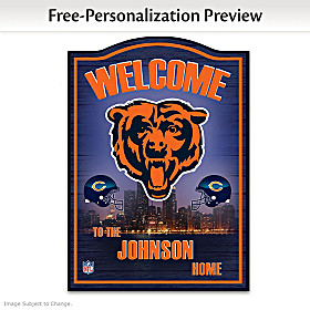 Chicago Bears Personalized Welcome Sign