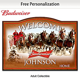 Budweiser Personalized Welcome Sign