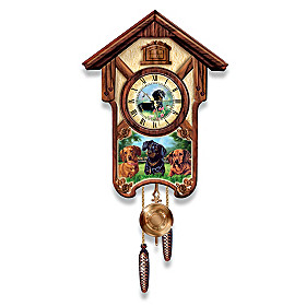 Delightful Dachshunds Cuckoo Clock