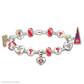 Go Phillies! #1 Fan Charm Bracelet
