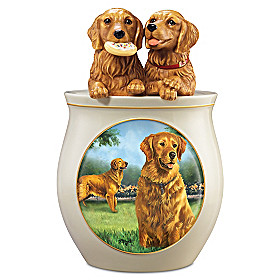 Cookie Capers: The Golden Retriever Cookie Jar