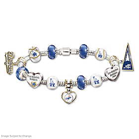 Go Dodgers! #1 Fan Charm Bracelet