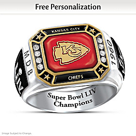 Kansas City Chiefs Super Bowl LIV Personalized Fan Ring