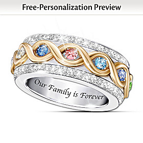 Family Is Forever Personalized Ring