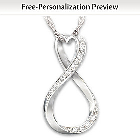 Forever Our Love Personalized Diamond Pendant Necklace