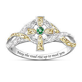 Irish Blessing Emerald And Diamond Ring