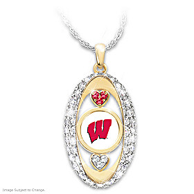 For The Love Of The Game Wisconsin Badgers Pendant Necklace