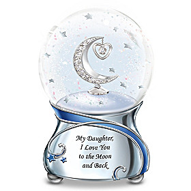  My Daughter, I Love You To The Moon And Back Snowglobe
