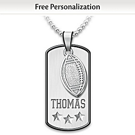 Sports Star Personalized Grandson Pendant Necklace