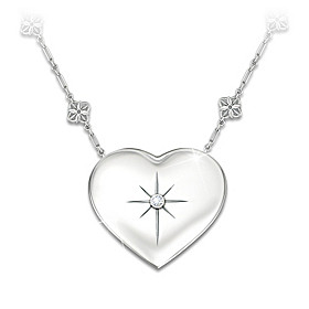 Mom's Message Of Faith Diamond Pendant Necklace
